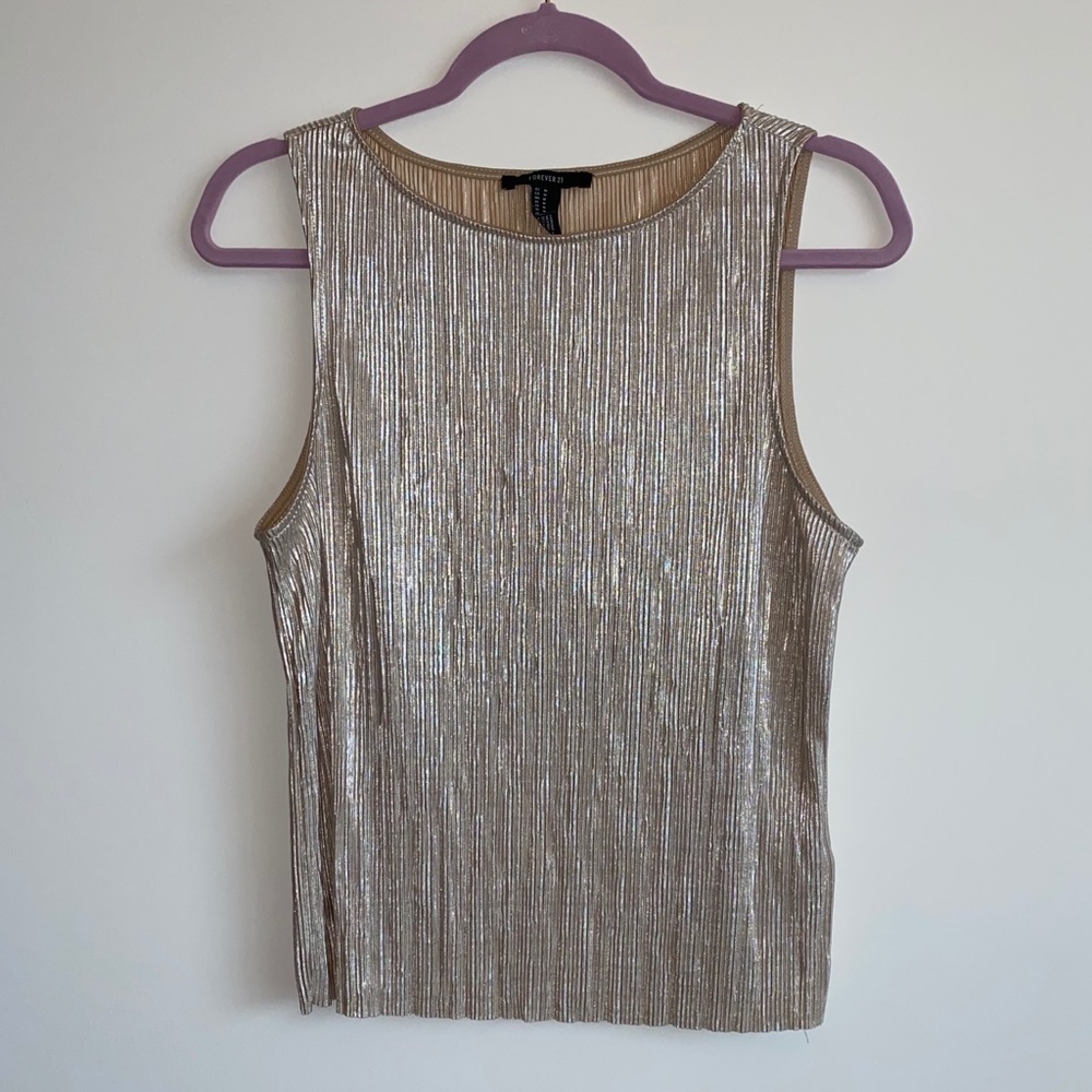 FOREVER 21 shimmery gold  tank